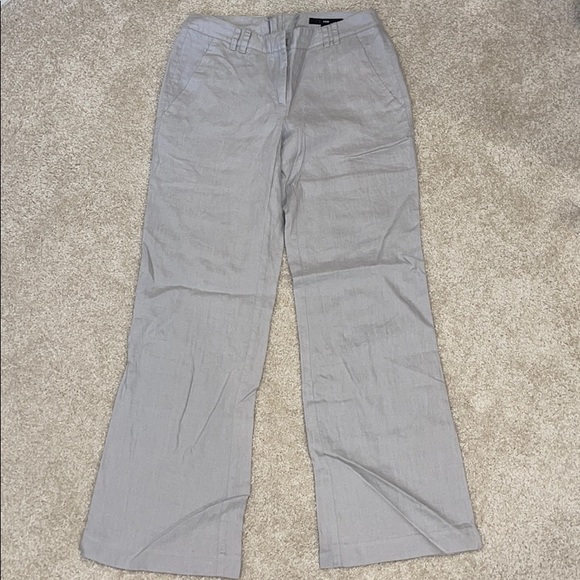 H&M Pants & Jumpsuits Light Gray Linen Pants Poshmark